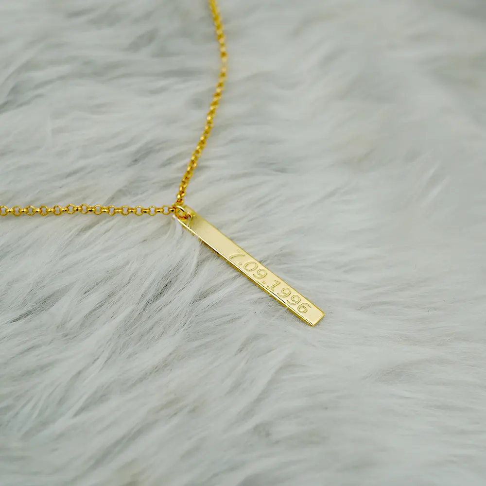 Personalised Bar Pendant Necklace