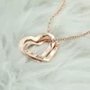 Russian 3D Engraved Heart Pendant