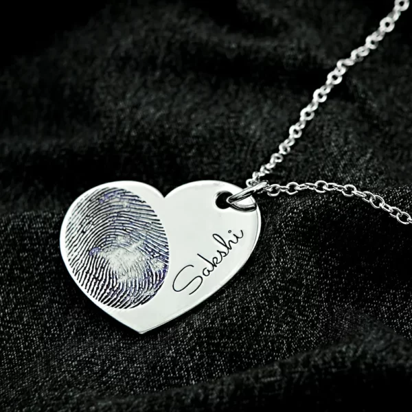 Personalised Name & Fingerprint Pendant